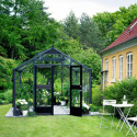Serre de jardin 13m² aluminium et verre trempé Premium - Juliana