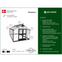 Serre de jardin 13m² aluminium et verre trempé Premium - Juliana
