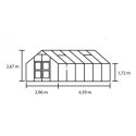 Serre de jardin 13m² aluminium et verre trempé Premium - Juliana
