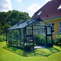 Serre de jardin 13m² aluminium et verre trempé Premium - Juliana