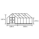 Serre de jardin 10,9m² aluminium et verre trempé Premium – Juliana