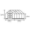 Serre de jardin 8,8m² aluminium et polycarbonate 10mm Premium Juliana
