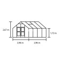Serre de jardin 8,8m² aluminium et polycarbonate 10mm Premium Juliana