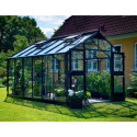 Serre de jardin 8,8m² aluminium et verre trempé Premium - Juliana