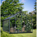 Serre de jardin 8,8m² aluminium et verre trempé Premium - Juliana