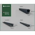 Serre Compact Nye 5m² anthracite en polycarbonate 6mm Juliana