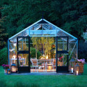 Serre anthracite 16,2m² en verre horticole Gardener - Juliana