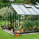 Serre anthracite 16,2m² en verre horticole Gardener - Juliana