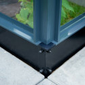 Serre anthracite 16,2m² en verre horticole Gardener - Juliana