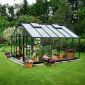 Serre anthracite 16,2m² en polycarbonate 10mm Gardener - Juliana