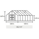 Serre anthracite 16,2m² en polycarbonate 10mm Gardener - Juliana