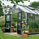 Serre anthracite 18,8m² en verre trempé Gartner - Juliana