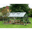 Serre anthracite 21,4m² en verre trempé Gartner - Juliana