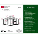 Serre de jardin OASE 13,54m² antrahcite en verre trempé 3mm Juliana