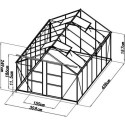serre de jardin polycarbonate anthracite 13,2m² green protect