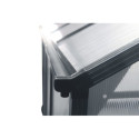 Serre de jardin 16,9m² anthracite en polycarbonate 4mm + embase Green Protect