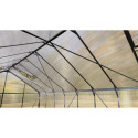 Serre de jardin 16,9m² anthracite en polycarbonate 4mm + embase Green Protect