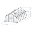 Serre de jardin 9,18m² en polycarbonate 8mm VARIANT, Limes