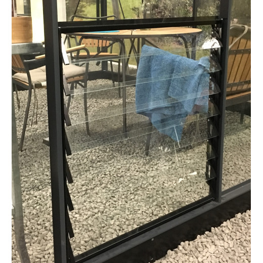 Louvre de ventilation laquée noire pour serres Compact Juliana