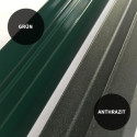 Serre de jardin 15,03m² anthracite PC 4mm + embase Green Protect