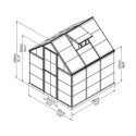 Serre de jardin en alu et polycarbonate 3,4m² Harmony™ verte – Palram