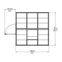 Serre de jardin en alu et polycarbonate 3,4m² Harmony™ verte – Palram