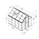 Serre de jardin en alu et polycarbonate 4,6m² Harmony™ verte – Palram