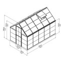 Serre de jardin en alu et polycarbonate 5,7m² Harmony™ verte – Palram