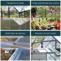 Serre de jardin en alu et polycarbonate 5,7m² Harmony™ verte – Palram- Canopia