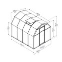 Serre de jardin en PVC et polycarbonate 5,36m² Eco Grow – RION