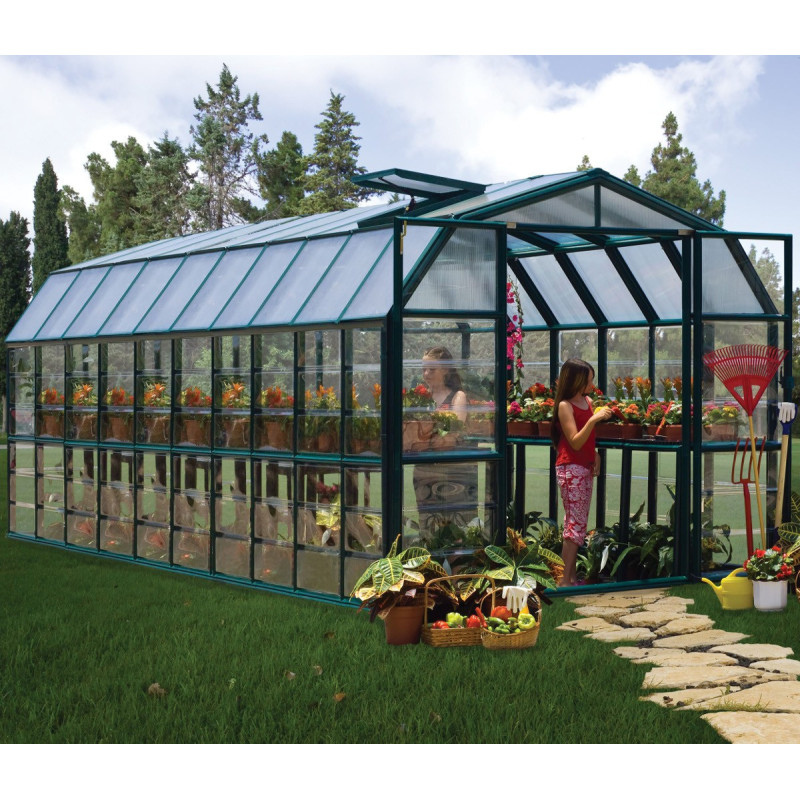 Serre de jardin en PVC et polycarbonate 16,93m² Grand Gardener – RION