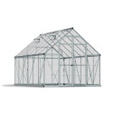 Serre de jardin en alu et polycarbonate 8,9m² Octave™ Silver – Canopia