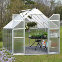 Serre de jardin en alu et polycarbonate 8,9m² Essence™ Silver – Canopia by Palram