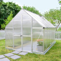 Serre de jardin en alu et polycarbonate 8,9m² Essence™ Silver – Canopia by Palram