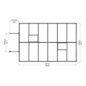 Serre de jardin en alu et polycarbonate 8,9m² Essence™ Silver – Canopia by Palram