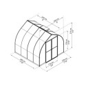 Serre de jardin en aluminium et polycarbonate 5,95m² Bella™ – Palram
