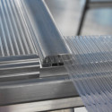 Serre adossée en alu et polycarbonate 3,05m² Silver Hybrid - Palram
