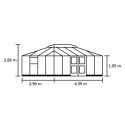 Serre anthracite GRAND OASE 13m² aluminium et verre trempé 3mm Juliana