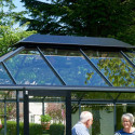Serre anthracite GRAND OASE 13m² aluminium et verre trempé 3mm Juliana