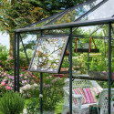Serre anthracite GRAND OASE 13m² aluminium et verre trempé 3mm Juliana