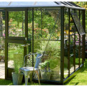 Serre anthracite GRAND OASE 13m² aluminium et verre trempé 3mm Juliana