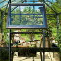 Serre anthracite GRAND OASE 13m² aluminium et verre trempé 3mm Juliana