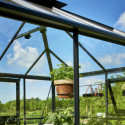 Serre anthracite GRAND OASE 13m² aluminium et verre trempé 3mm Juliana