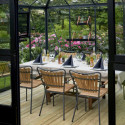 Serre anthracite GRAND OASE 13m² aluminium et verre trempé 3mm Juliana