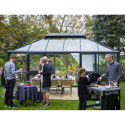 Serre anthracite GRAND OASE 13m² aluminium et verre trempé 3mm Juliana