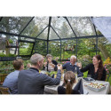 Serre anthracite GRAND OASE 13m² aluminium et verre trempé 3mm Juliana