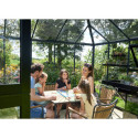 Serre anthracite GRAND OASE 13m² aluminium et verre trempé 3mm Juliana