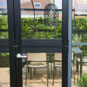 Serre anthracite GRAND OASE 13m² aluminium et verre trempé 3mm Juliana