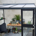 Serre Veranda aluminium anthracite et verre trempé 6,6m² Juliana	