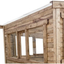 Serre de jardin en bois 28mm traité marron 9m² - Gardy Shelter
